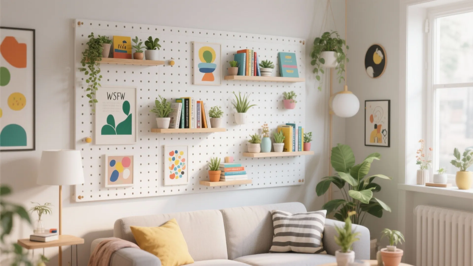 9. Pegboard Organizing Wall