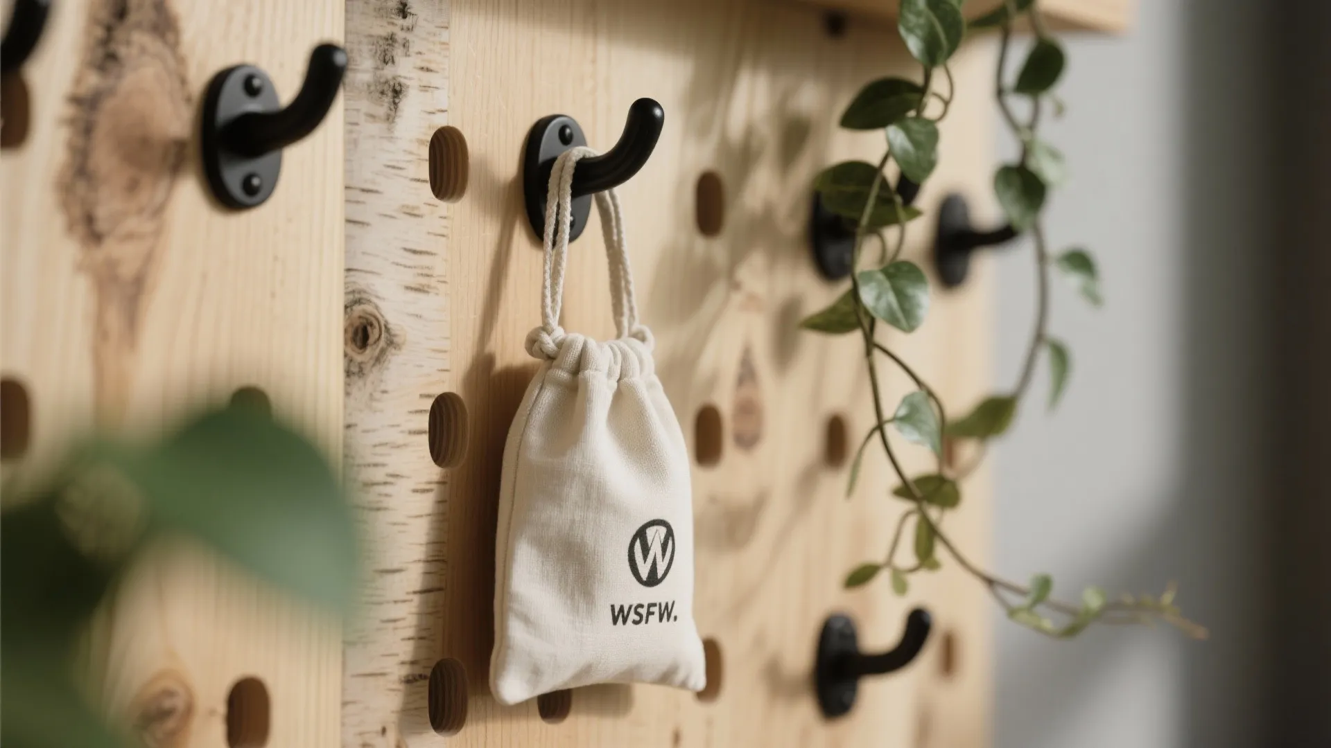 Minimalist Vertical Storage with Pegboards and Rails