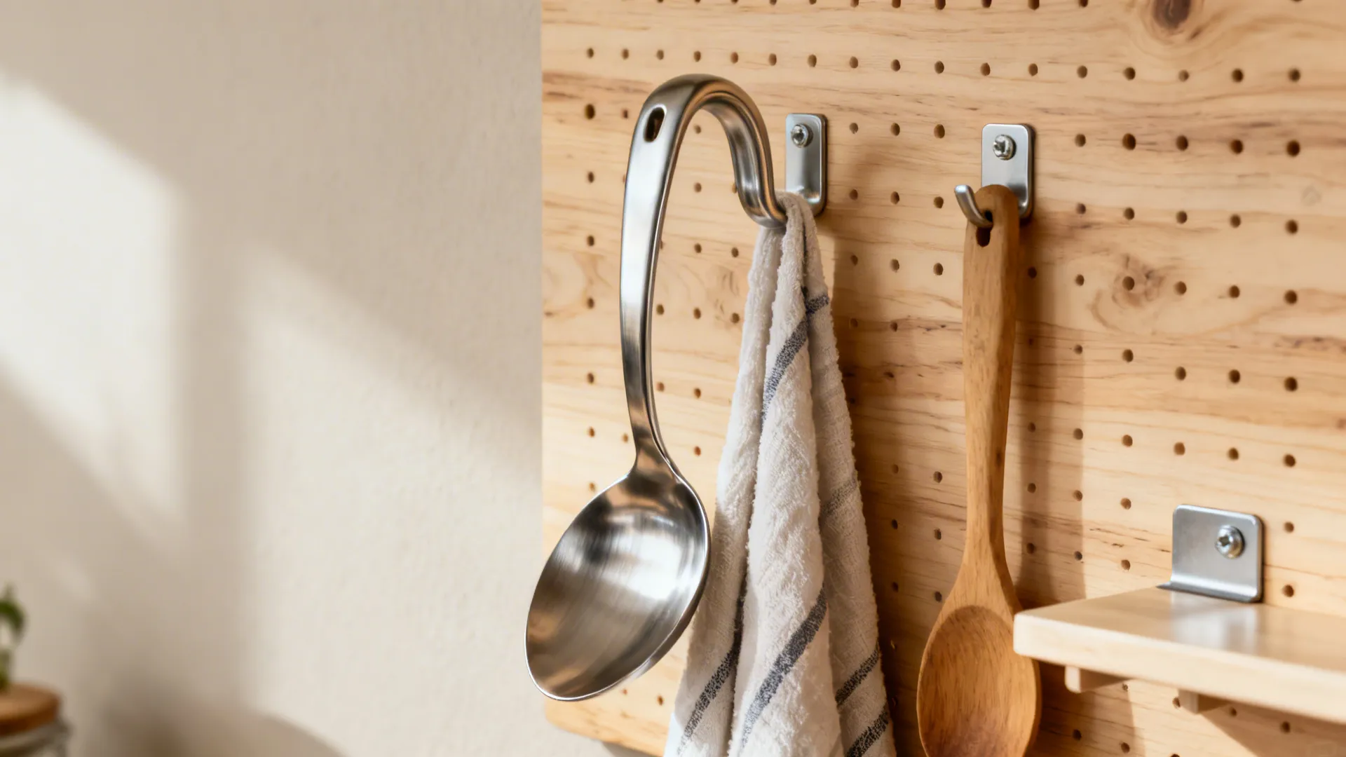 Functional Pegboard with Real Spoons & Forks
