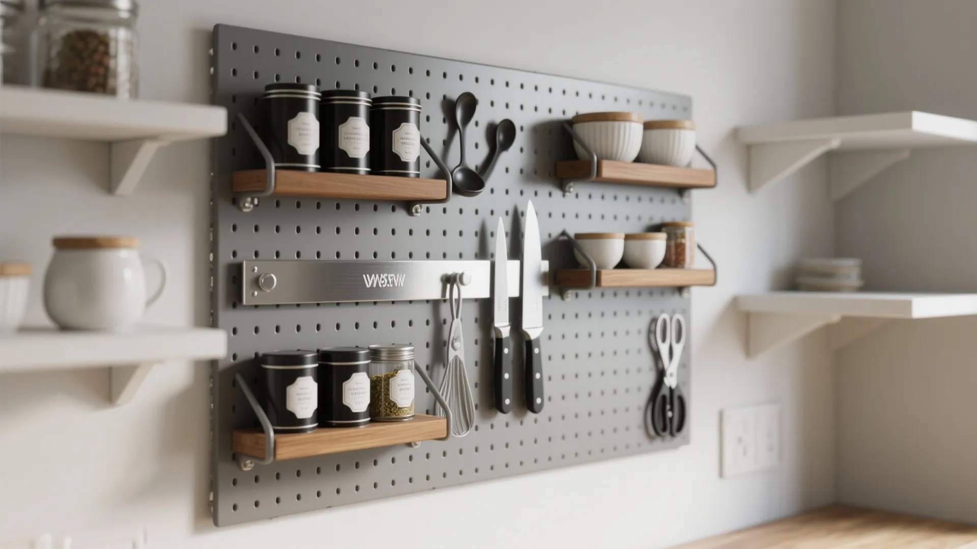 2) Magnetic + Pegboard Combo Wall
