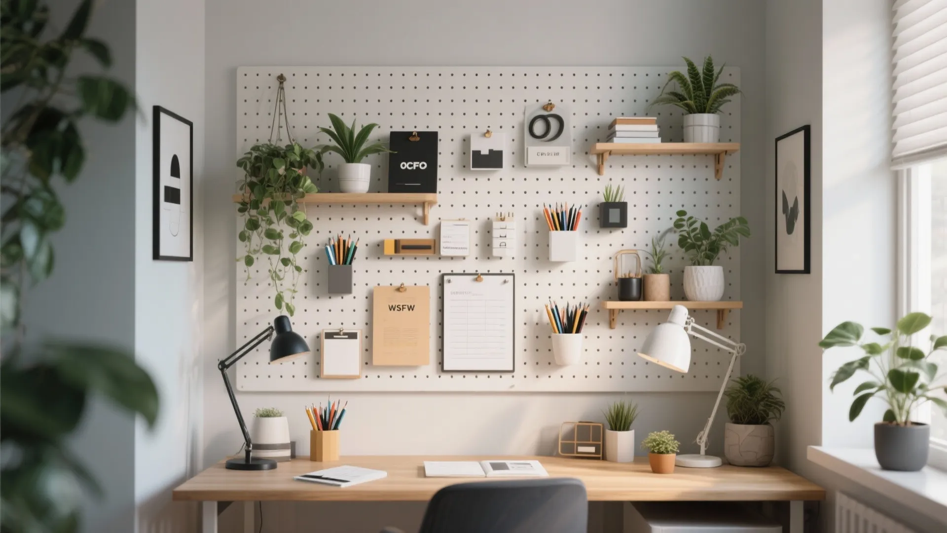 7. Pegboard Organizer