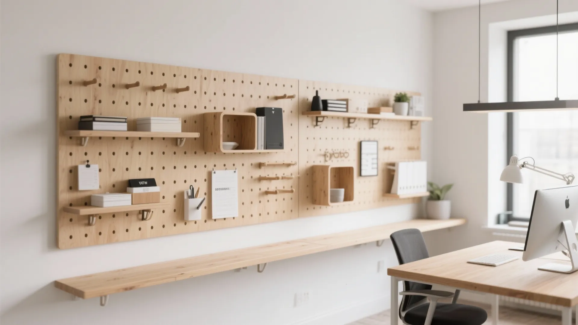 7. Pegboard Shelves