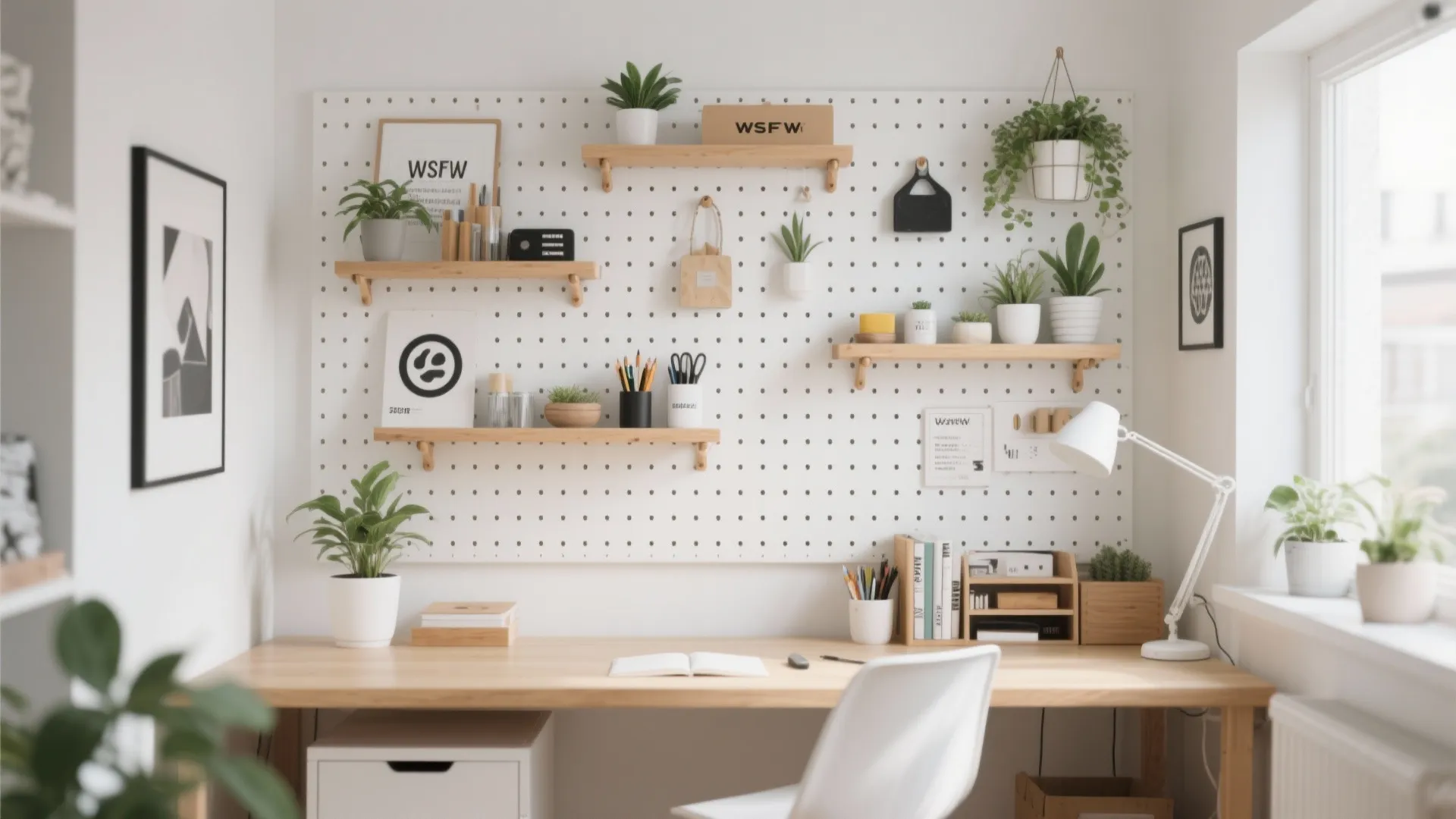 6. Pegboard Organization Wall