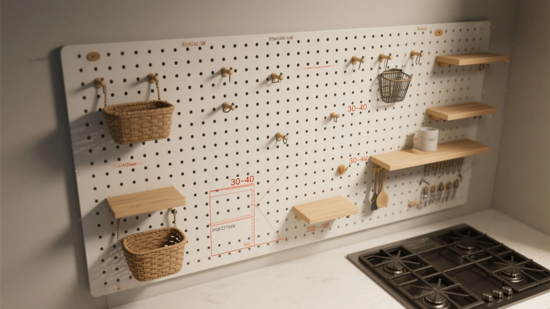 Pegboard Systems for Entry and Kitchen Zones