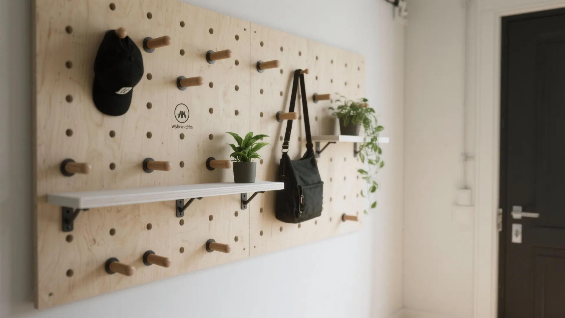 2) Pegboard walls, all grown up