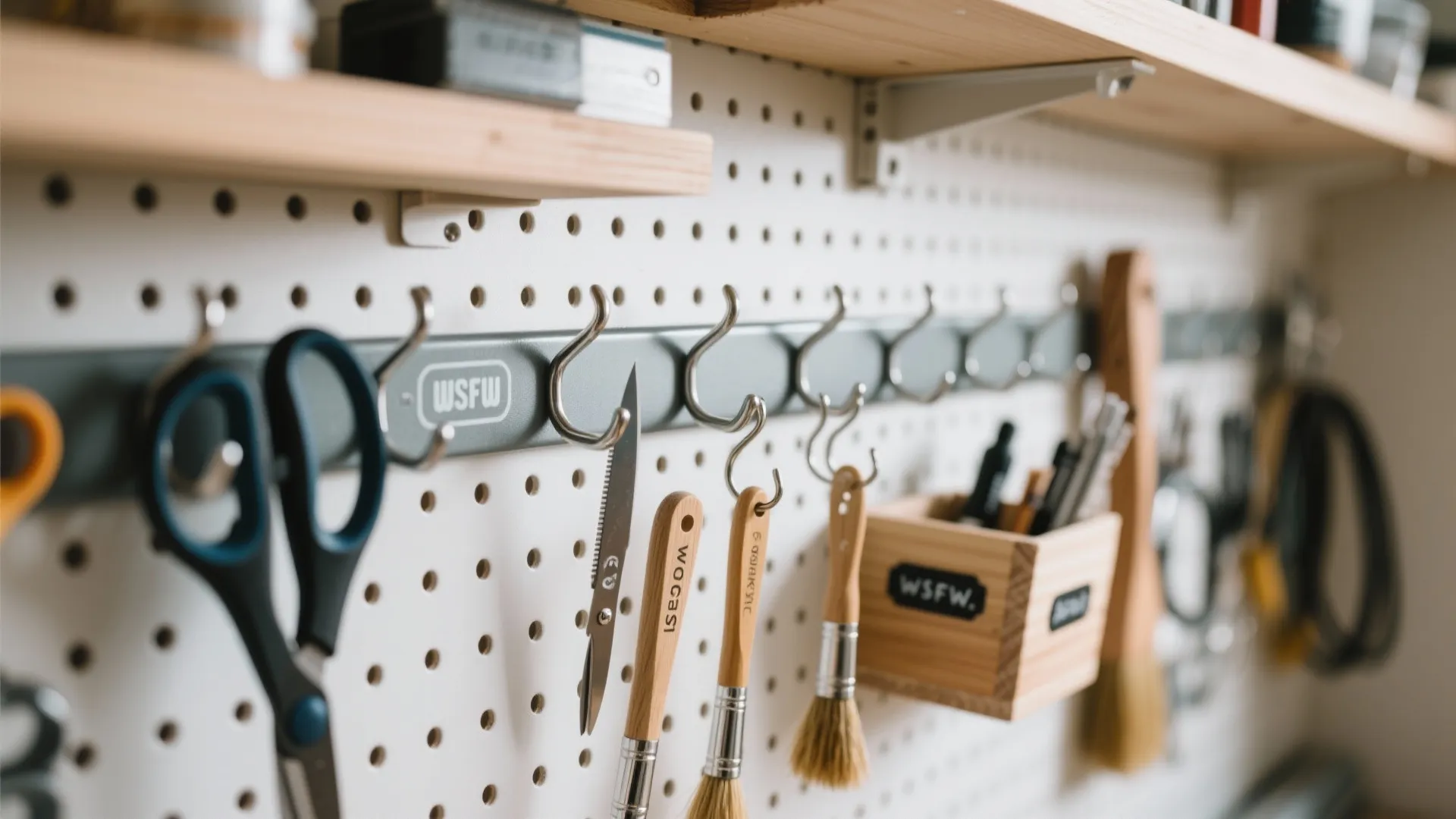 Wall-first thinking: pegboards, rails, and fold-down desks