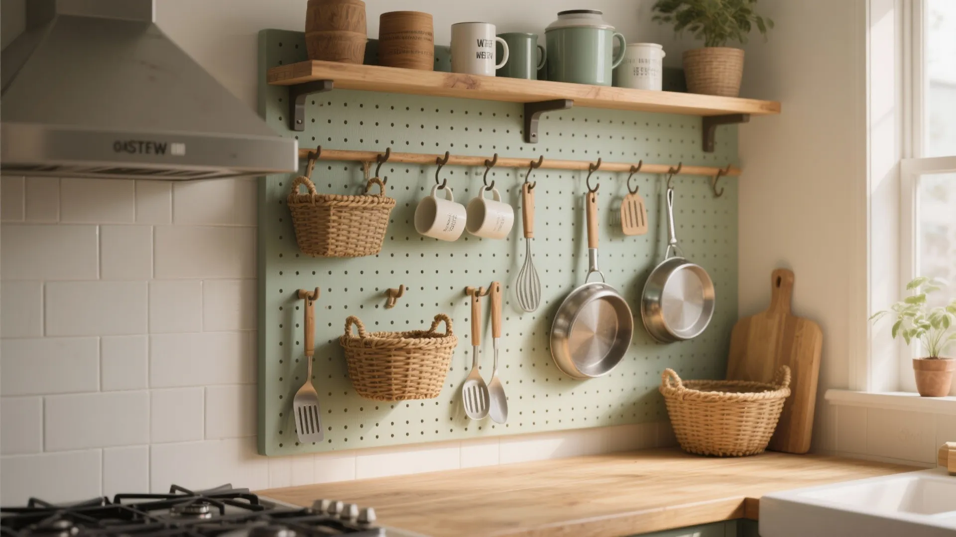 3. Pegboards and rail systems