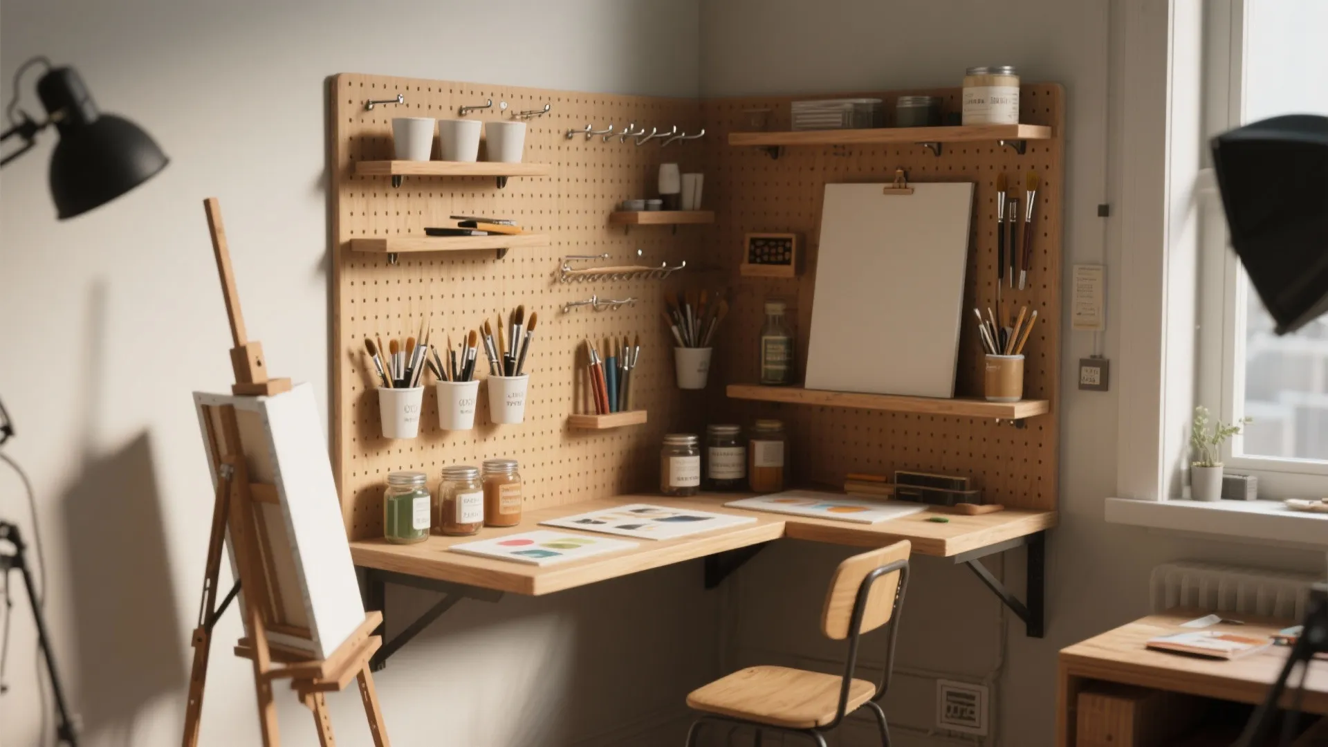 Pegboard Art Station