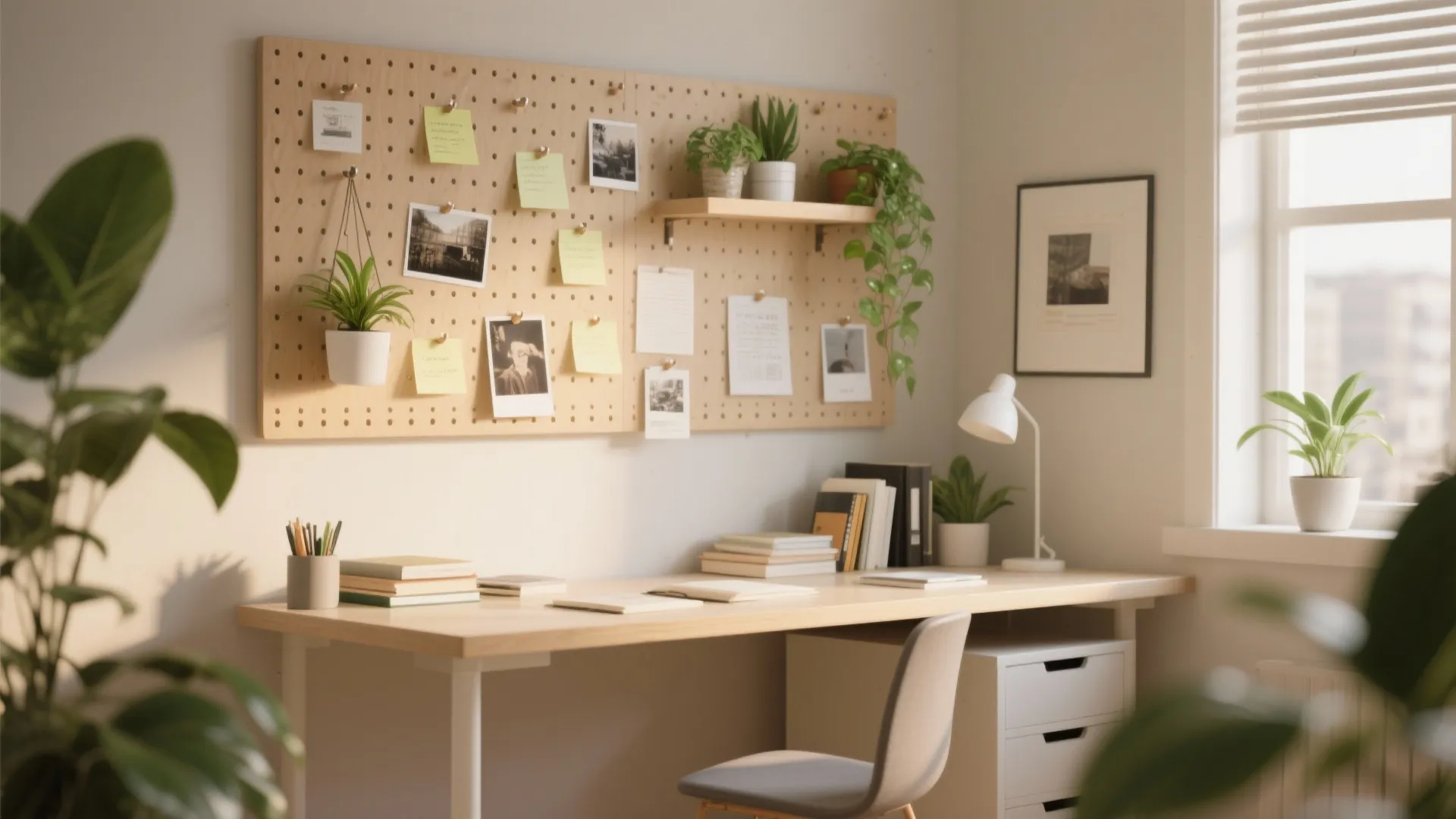 2. Pinboard or Pegboard for Flexibility