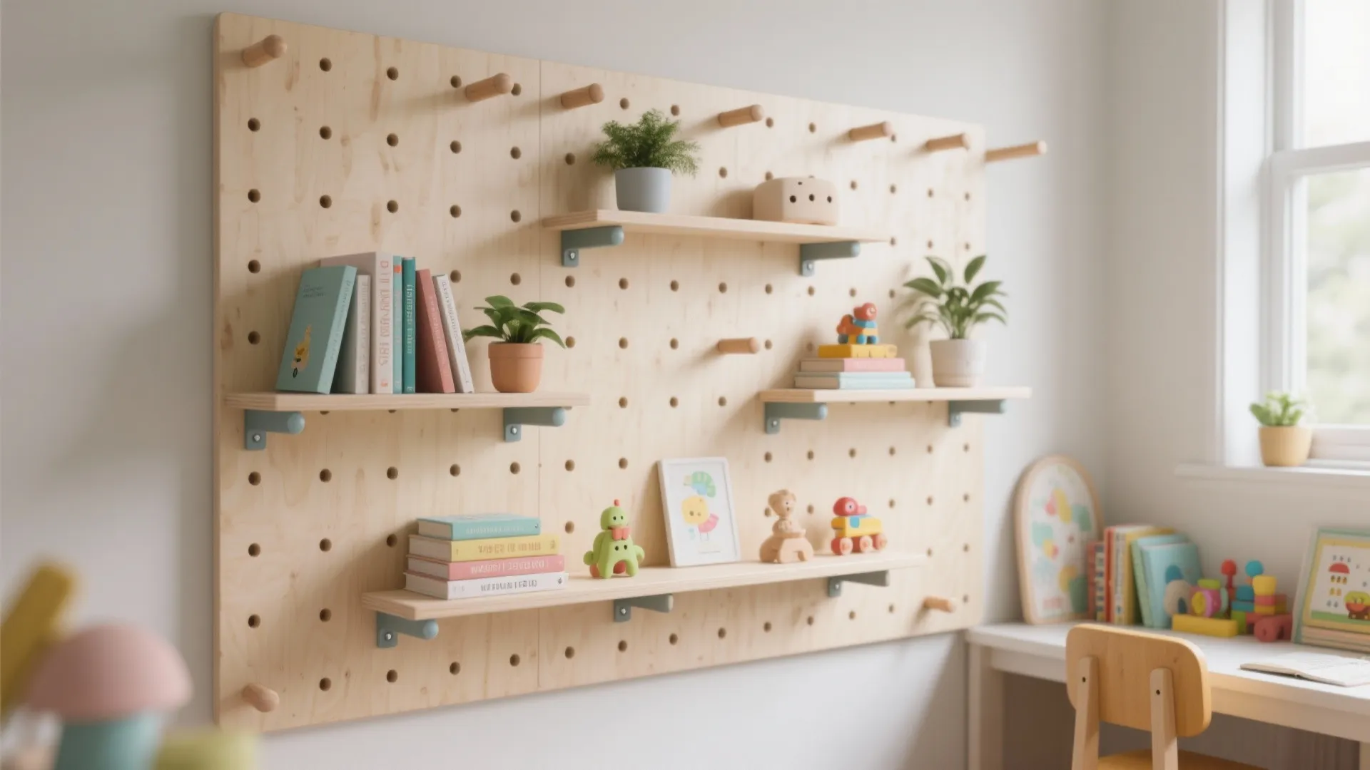 Idea 3: Pegboard + Shelf Pins = Infinite Revisions