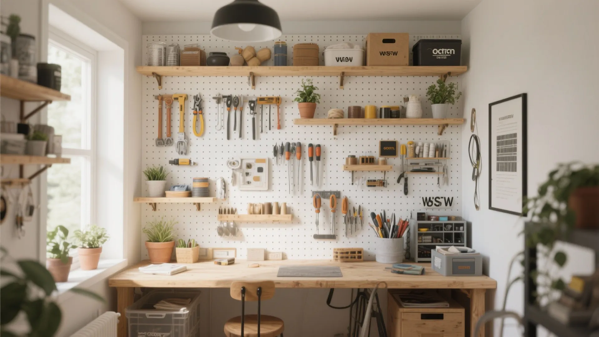 7. Pegboard Tool Wall