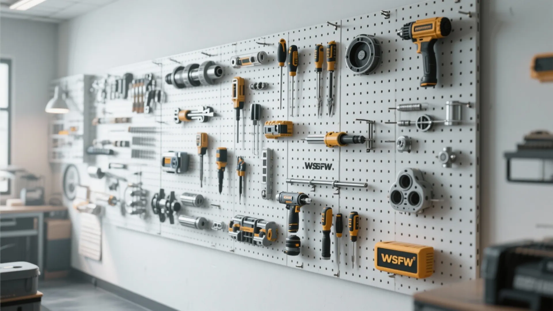 8. Wall-Mounted Pegboard for Prototyping Gear