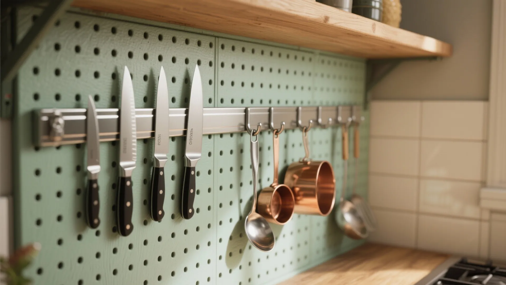 2. Magnetic rails and pegboards