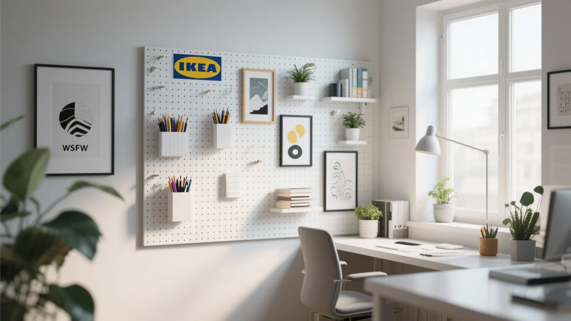 4. Pegboard wall systems