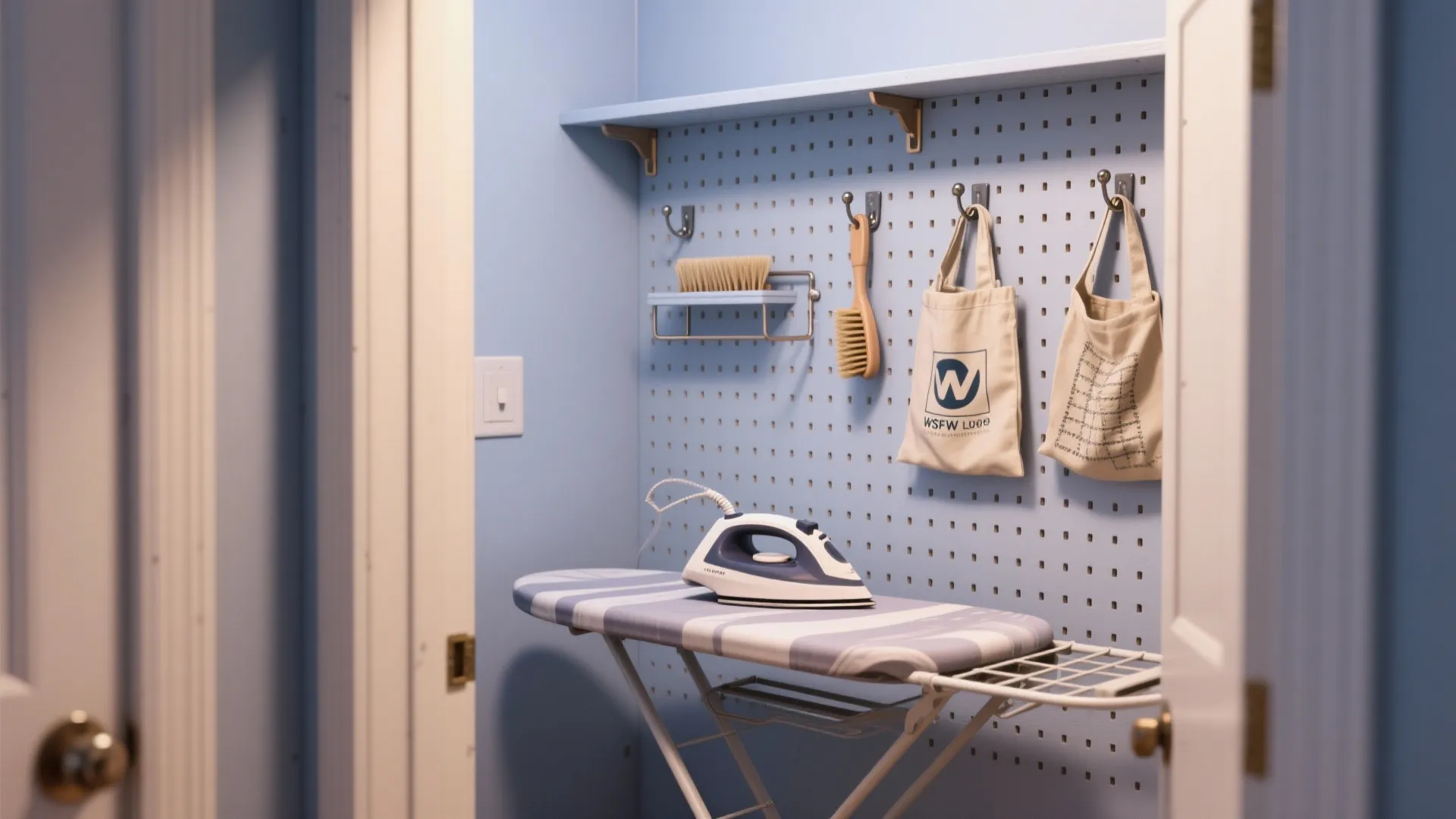 2. Pegboard Wall for Tools and Accessories