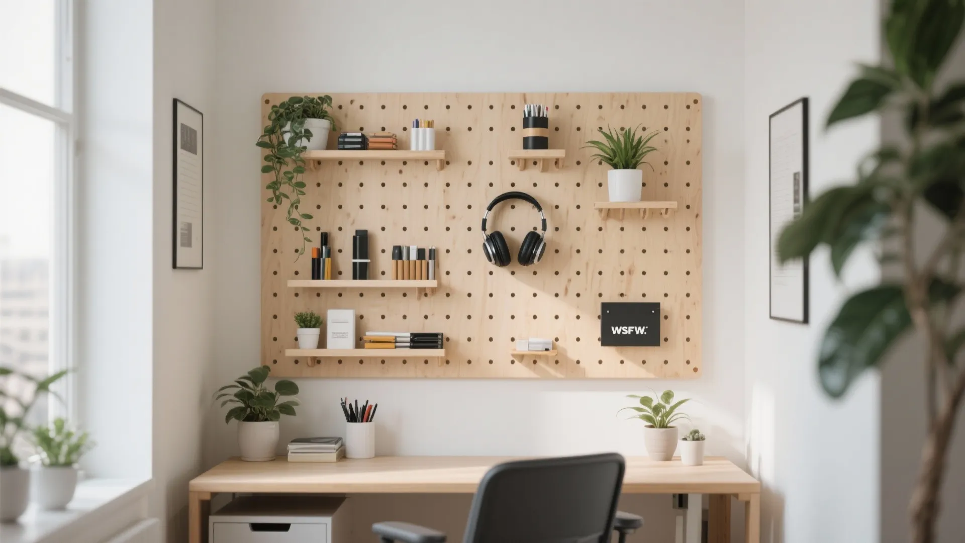 8. Pegboard Wall Organizer