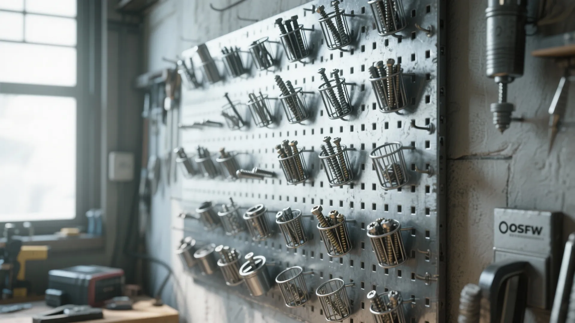 Vertical Pegboard with Cups