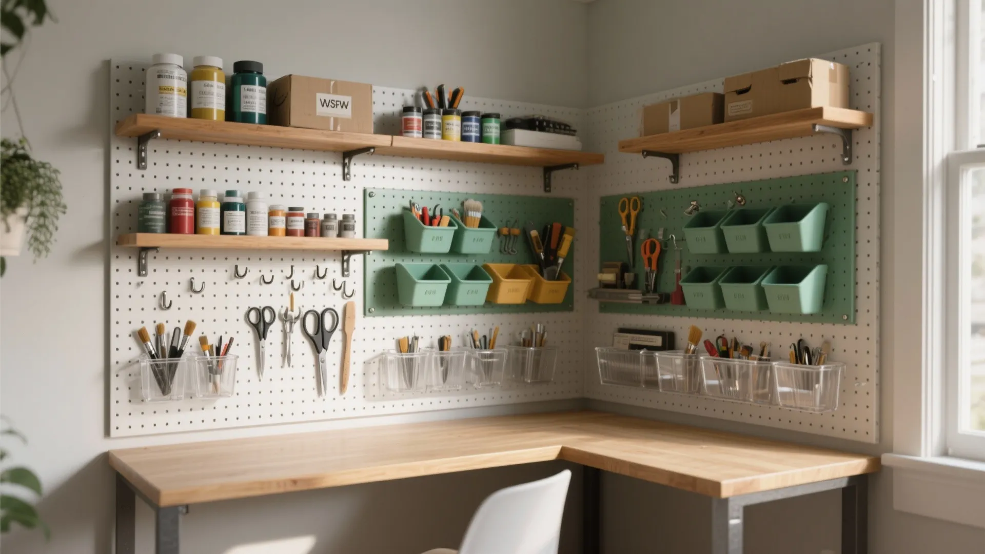 Pegboard Wall Zones: Vertical Storage That Works