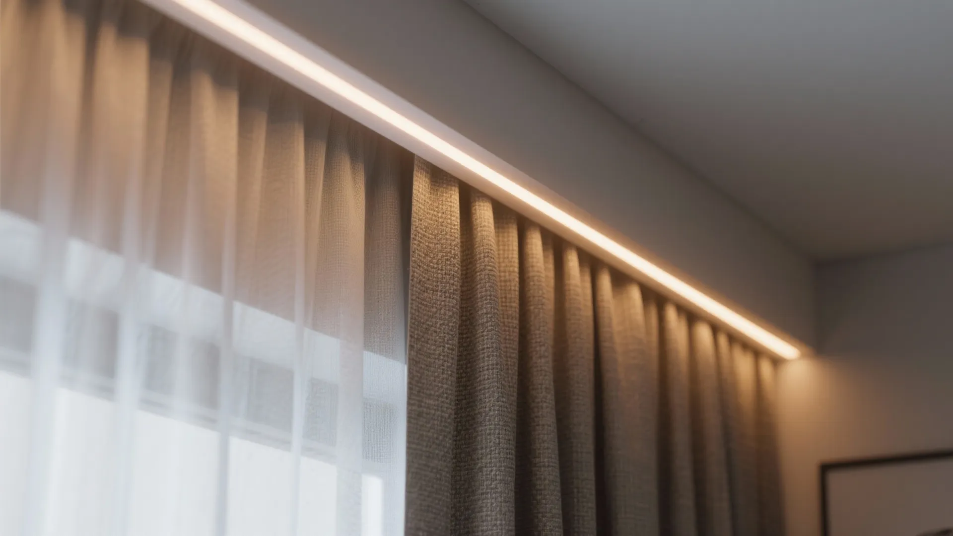 7. Hidden Lights in Curtain Pelmets