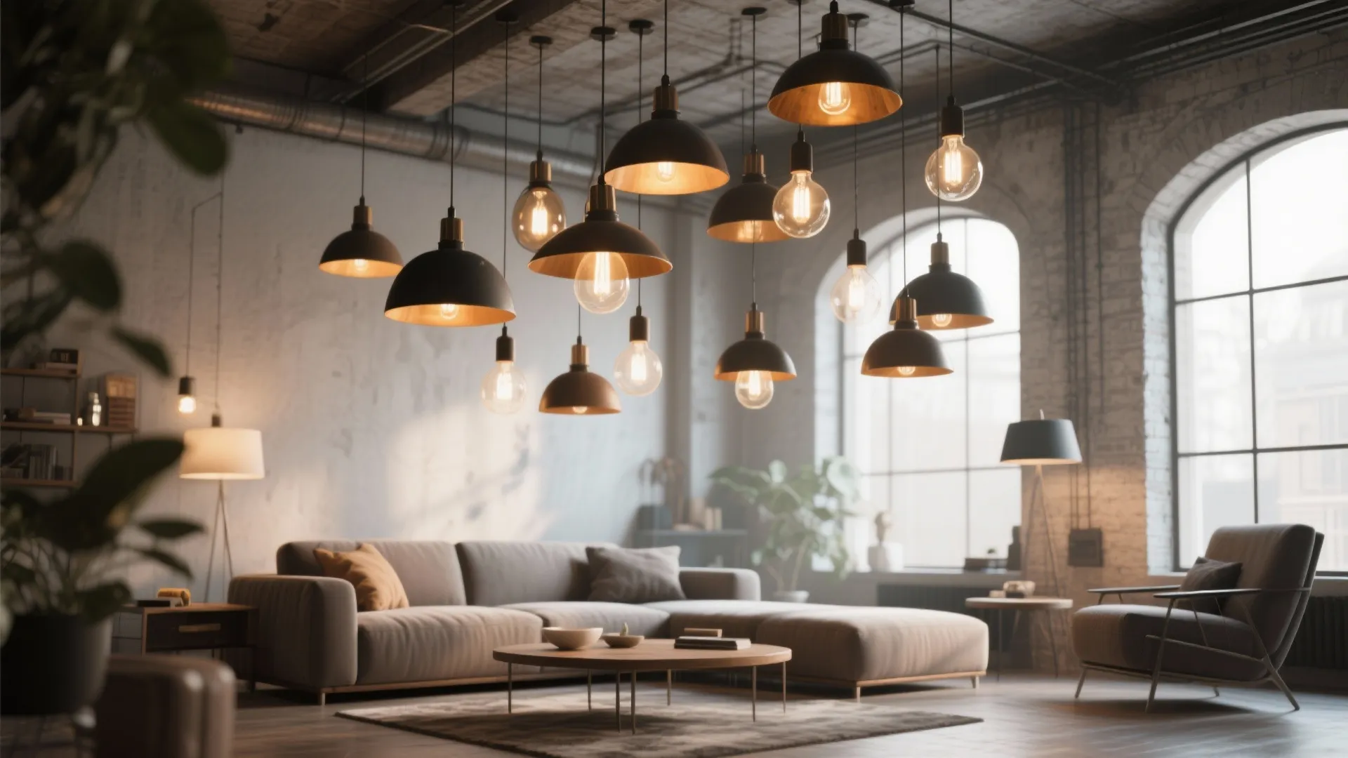 6. Pendant Cluster Over Seating Area