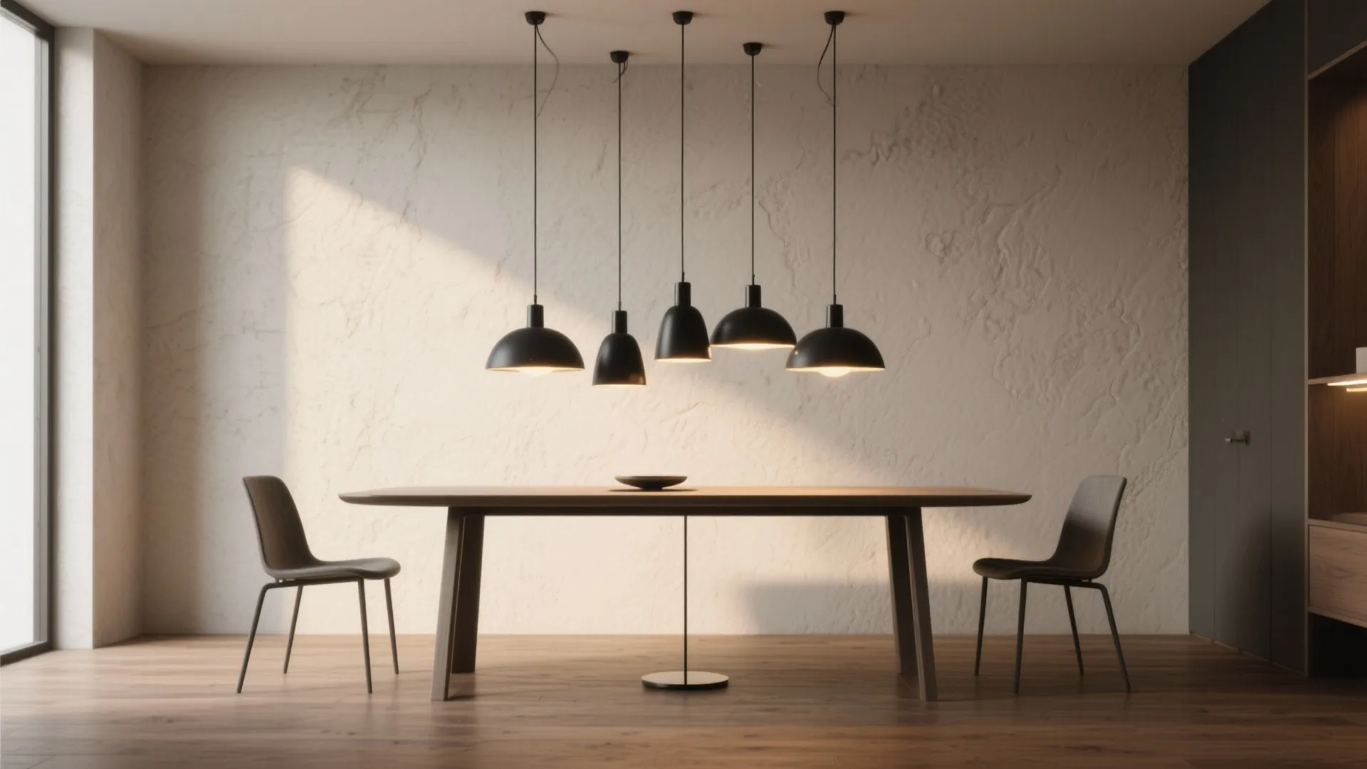 1. Matte Black Pendant Cluster