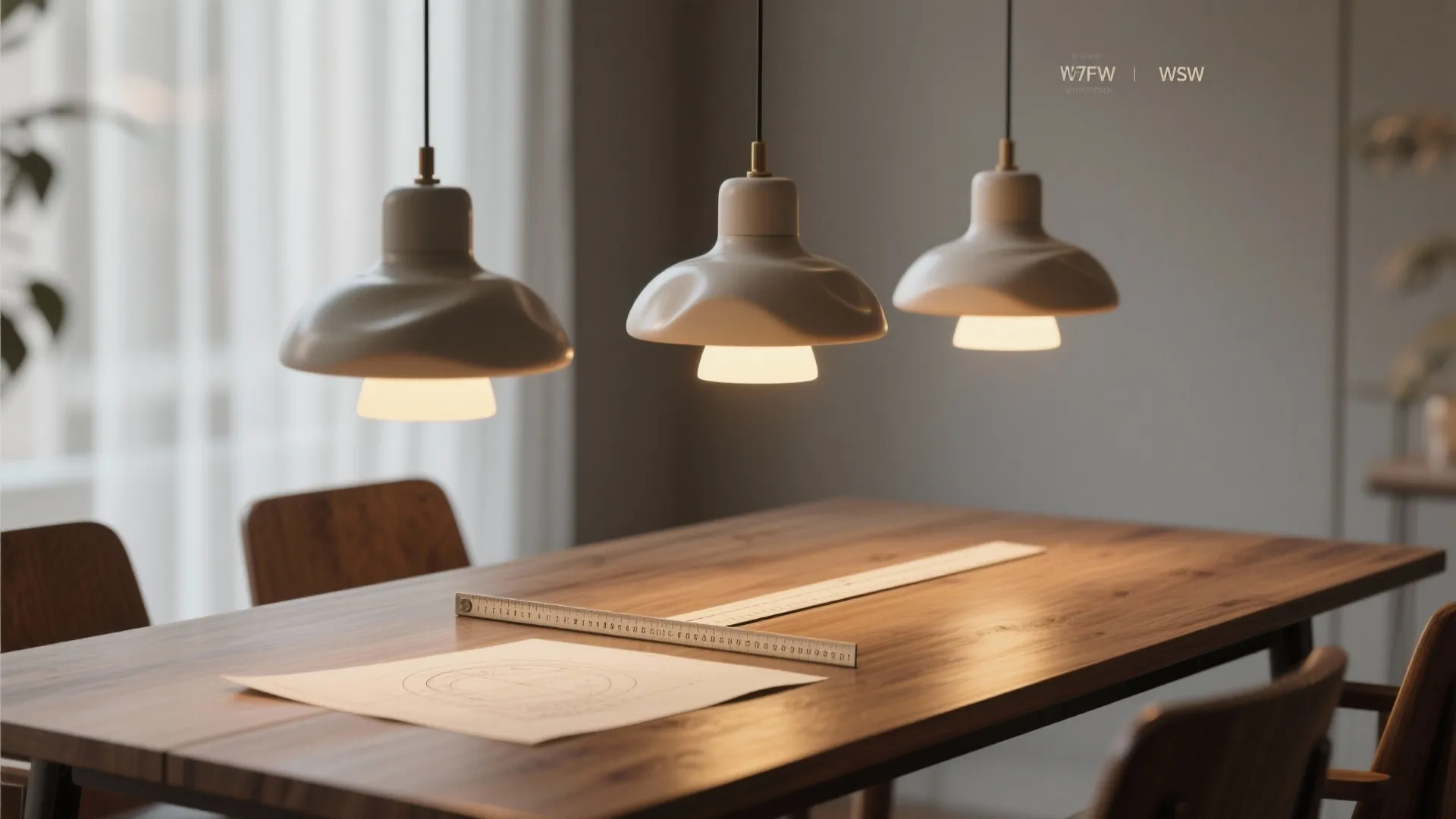 1. Pendant Cluster Over a Narrow Table