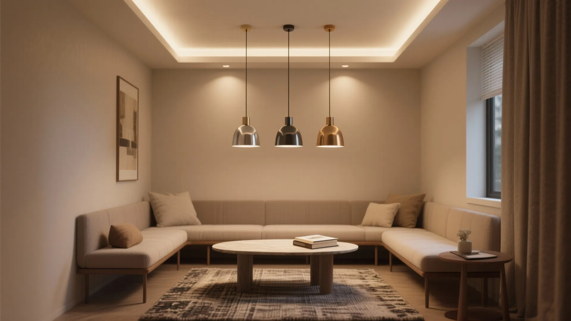 4. Bring in layered pendant clusters