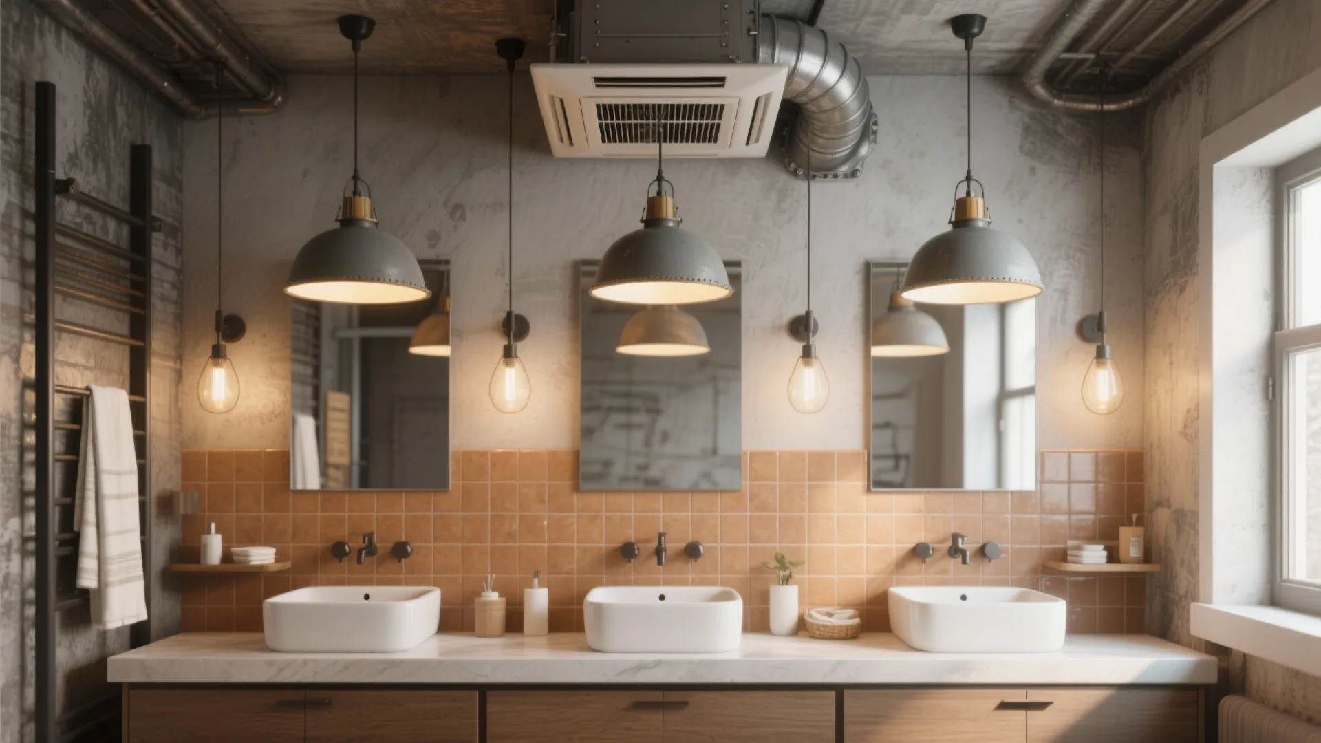 Tip 3: Pendant Light Cluster over Integrated Vent