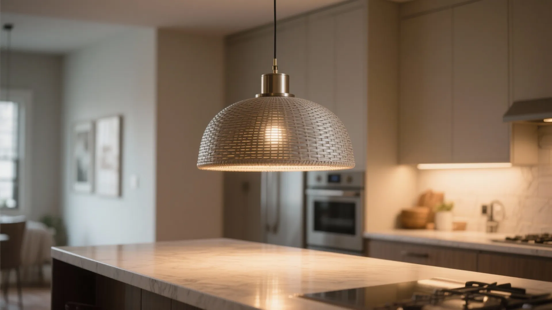 2. Statement pendants above islands and dining nooks