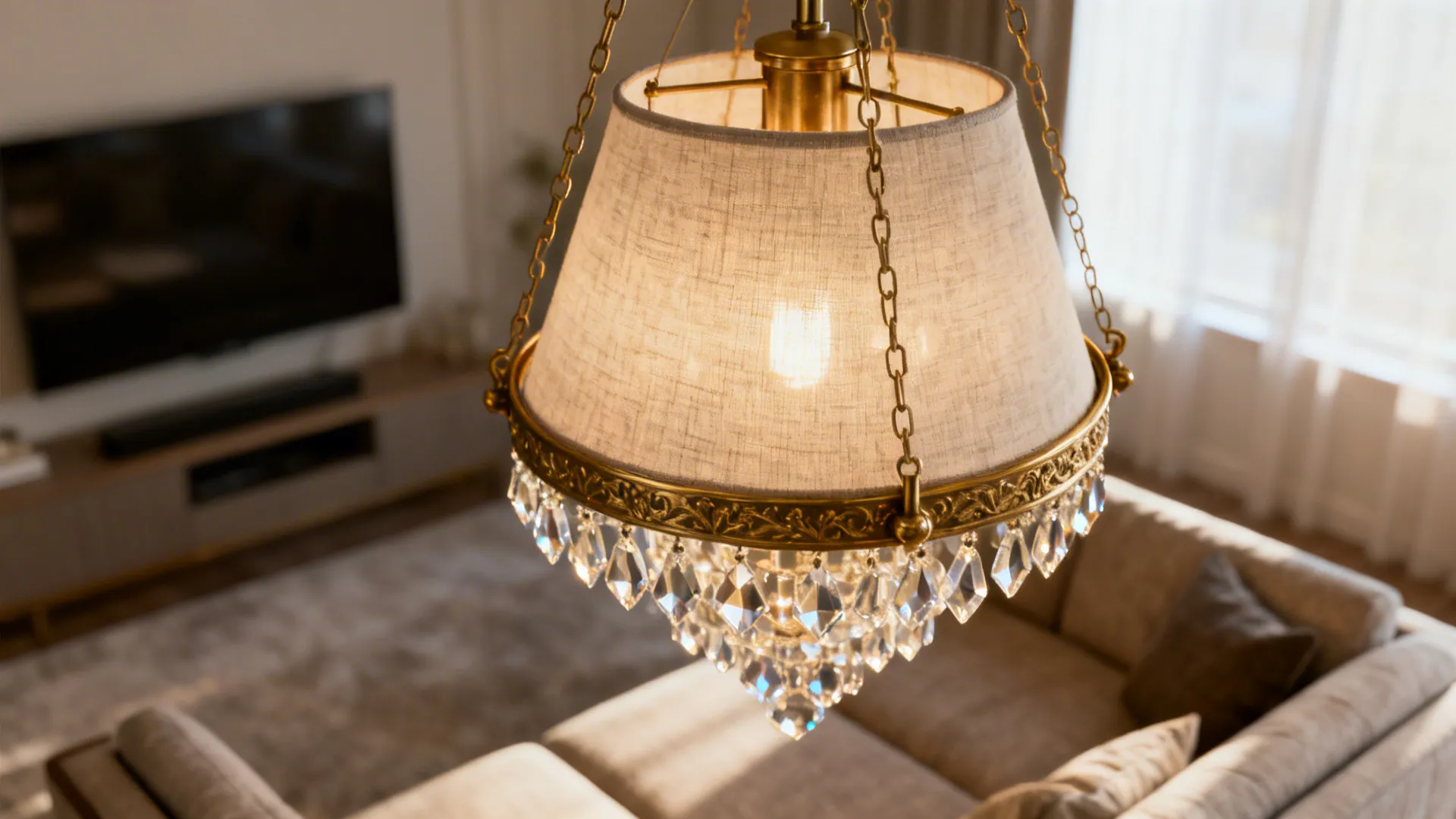 1. Layered lighting with statement pendant