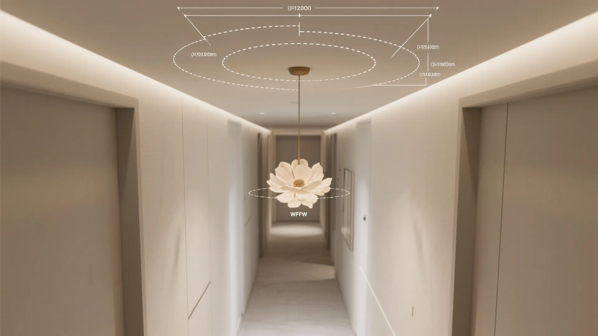 Floral Pendant Lighting as Ceiling Focus