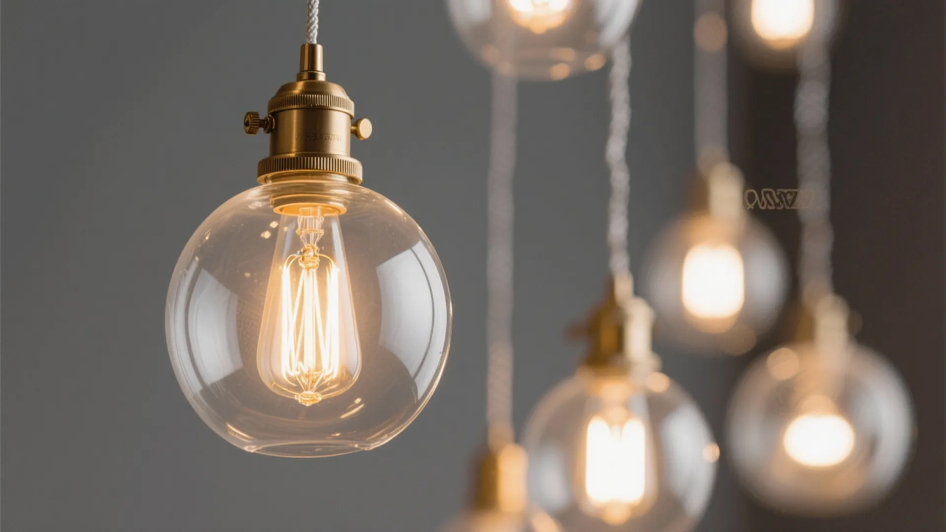 Sculptural pendants in clusters