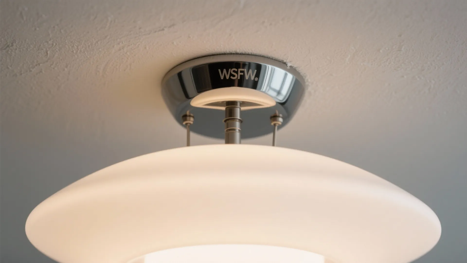 Plain Ceiling + Statement Central Fixture