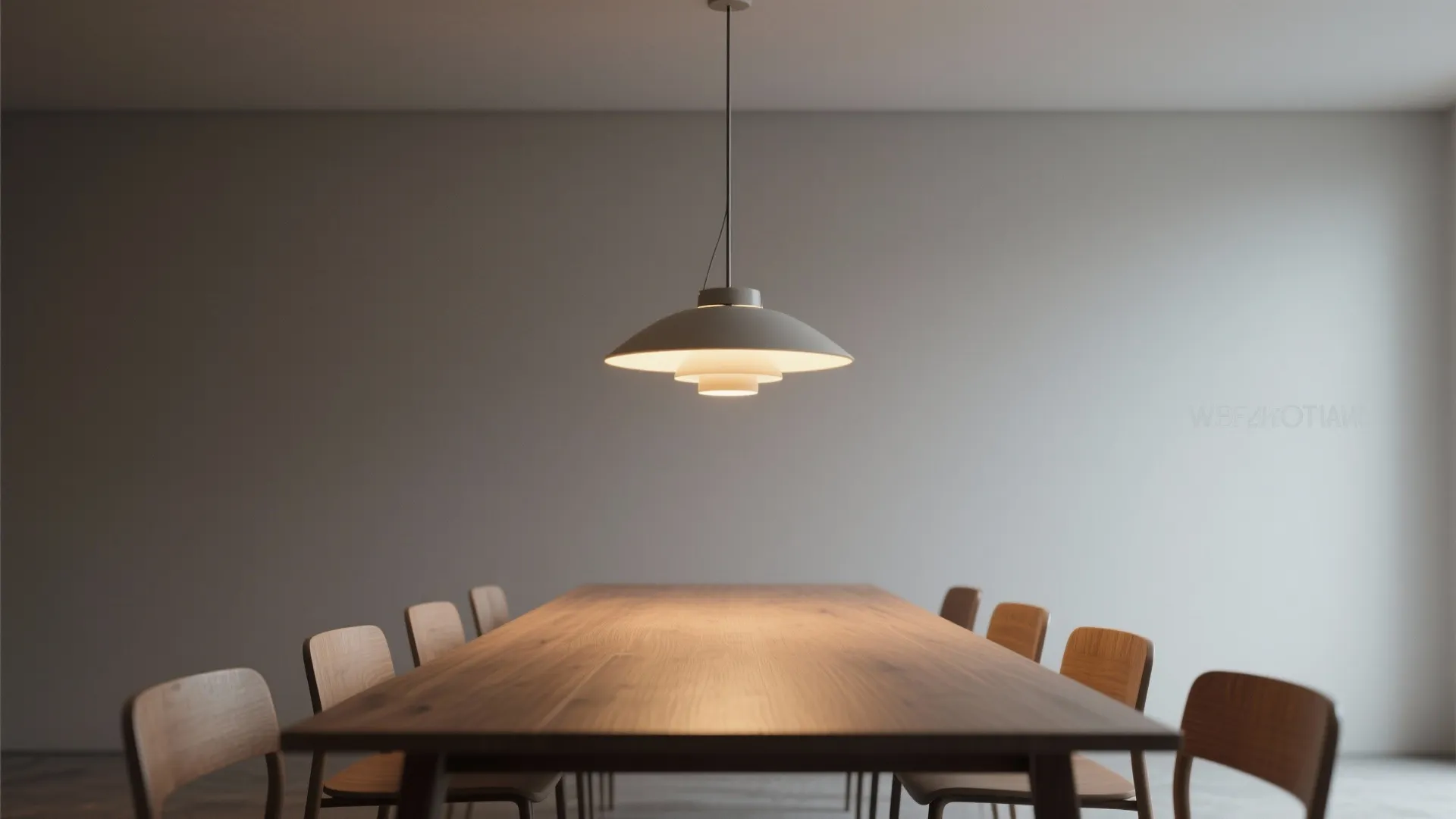 Pendant over a narrow table