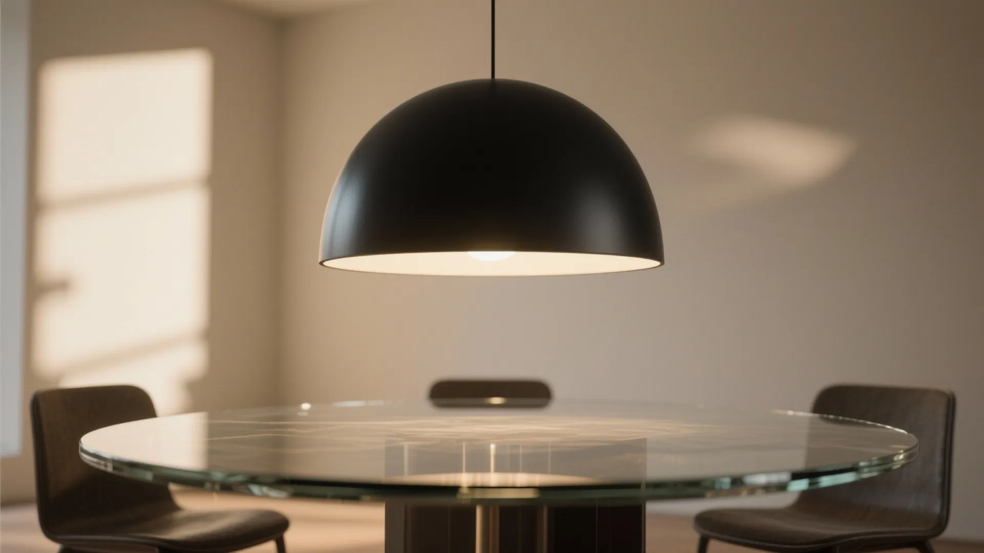 4. Use a central pendant to emphasize the curve