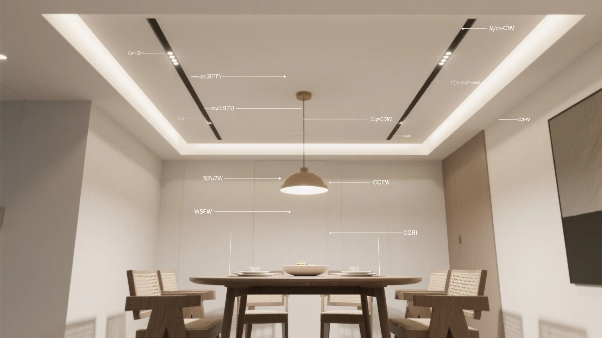 Statement Pendant + Flush Perimeter: The Balanced Hero