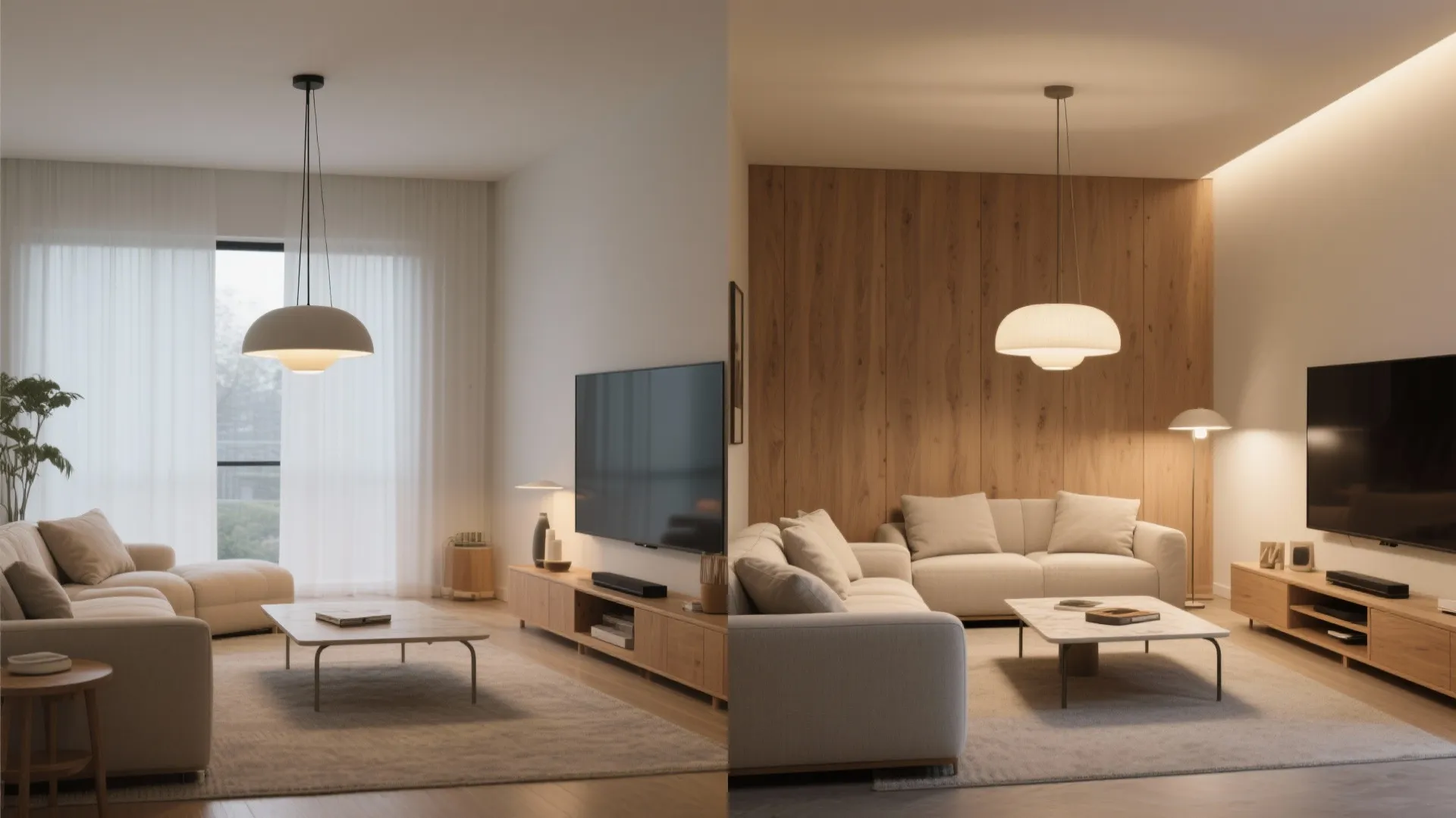 5) Pendant placement over coffee tables and conversation zones