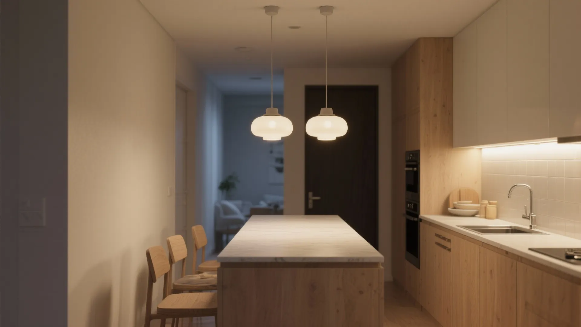 4) Pendant Rhythm Over a Slim Island or Peninsula