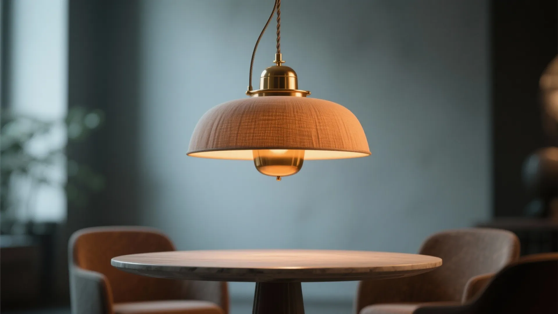 1. Statement Pendant Over a Small Table