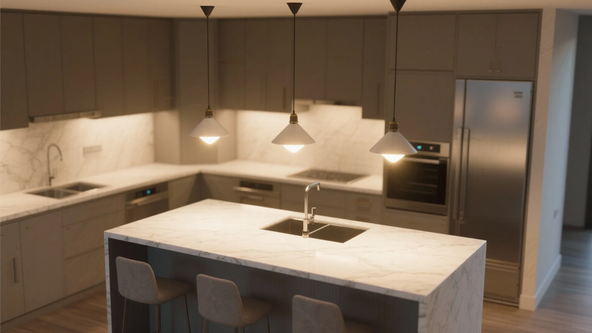 Mini pendants with focused beams