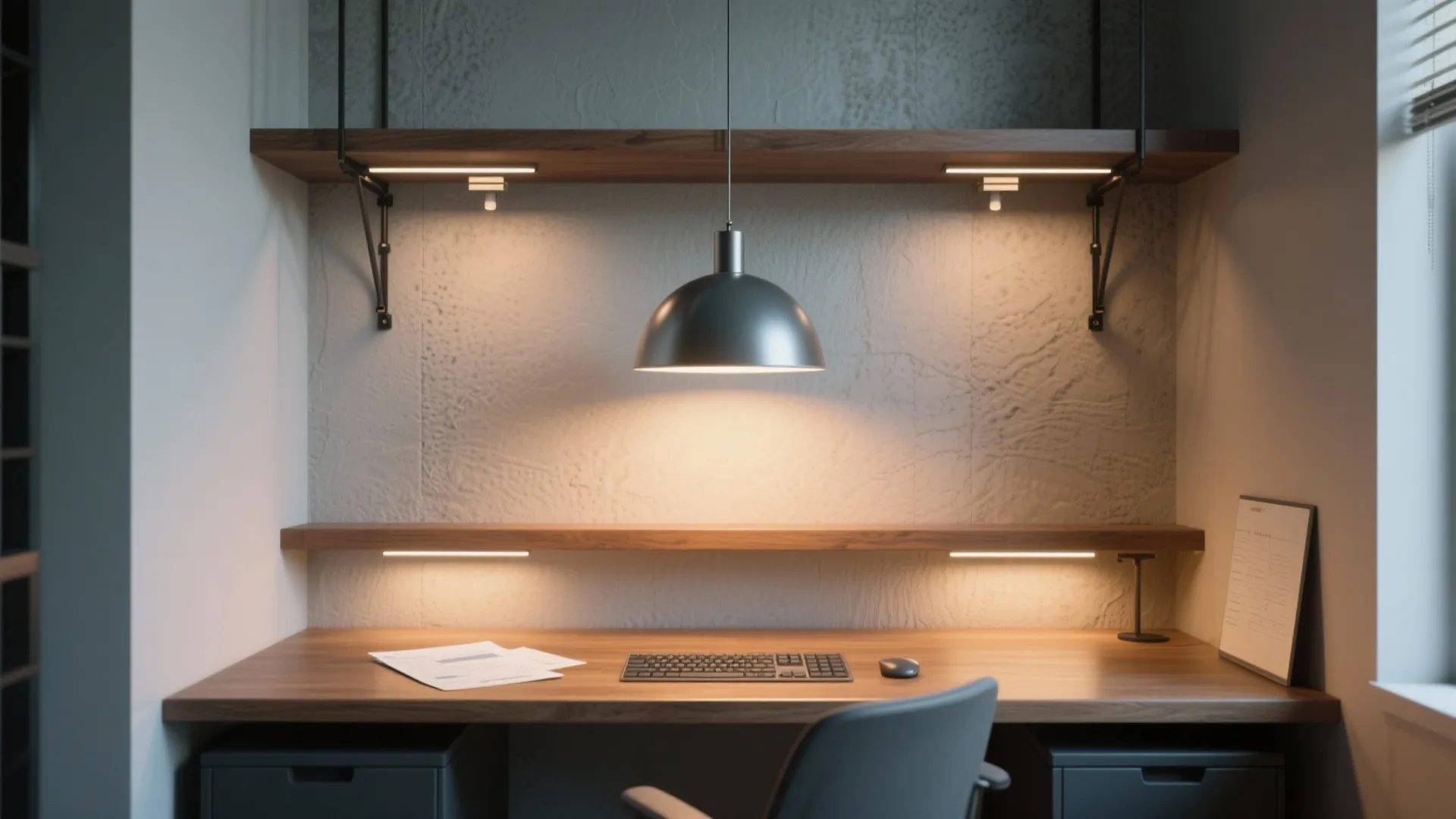 2. Single statement pendant with task zones