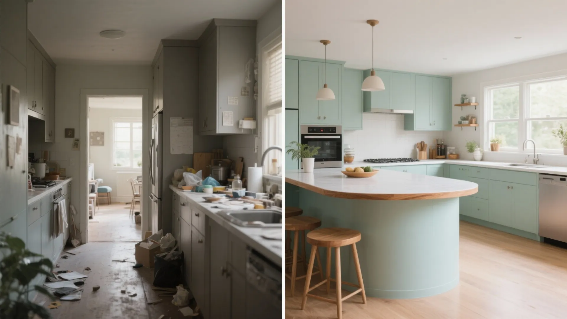 Flexible dining peninsula for multi-use living