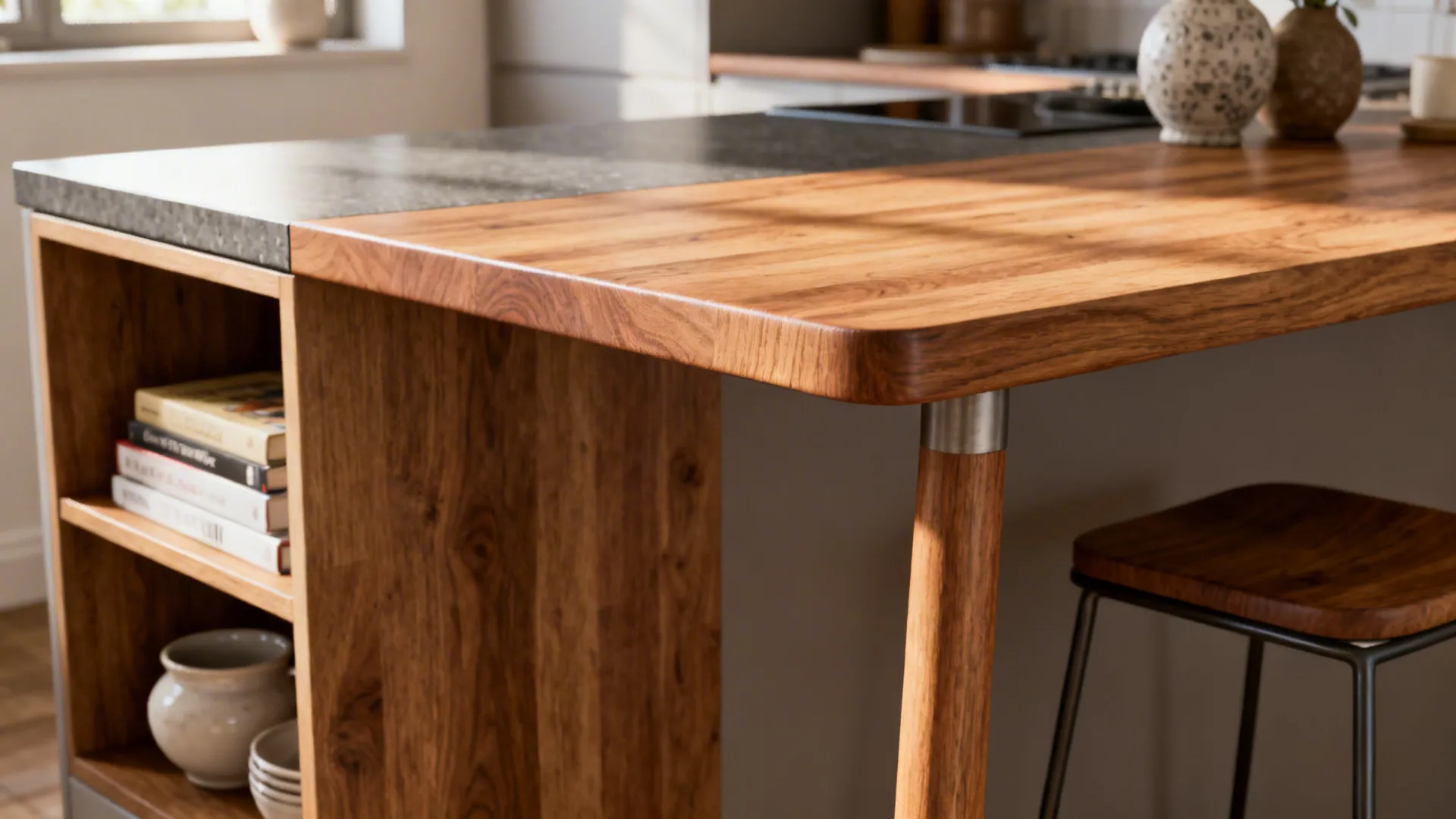 1. Breakfast bar or peninsula as a visual divider