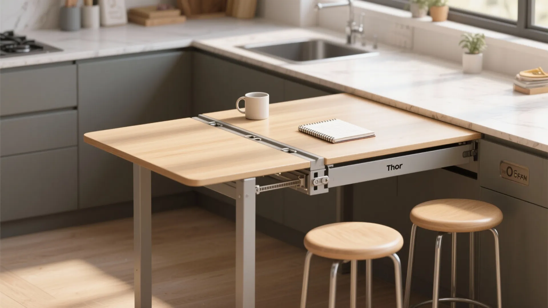 2. Peninsula with Extendable Table