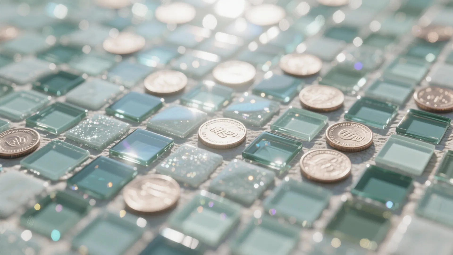 4. Inexpensive glass mosaics or penny tile