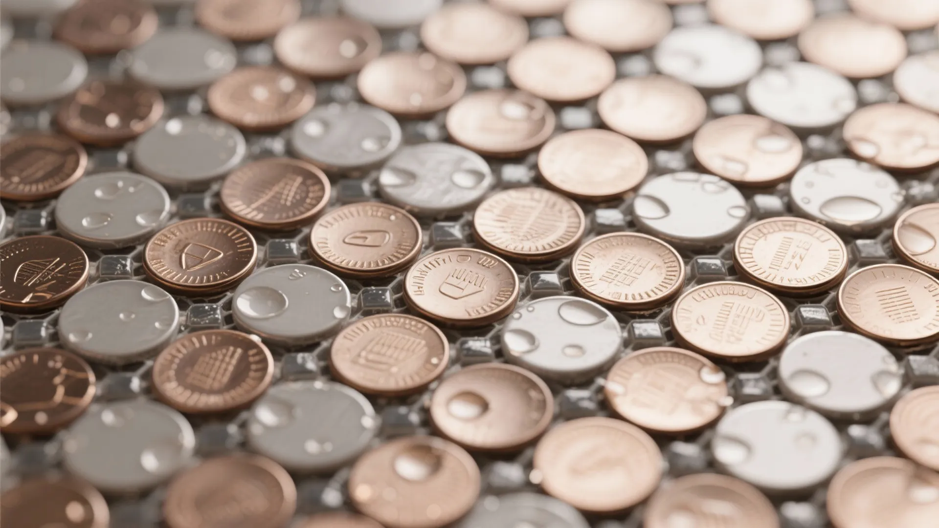 Modular mosaic sheets to zone wet and dry areas