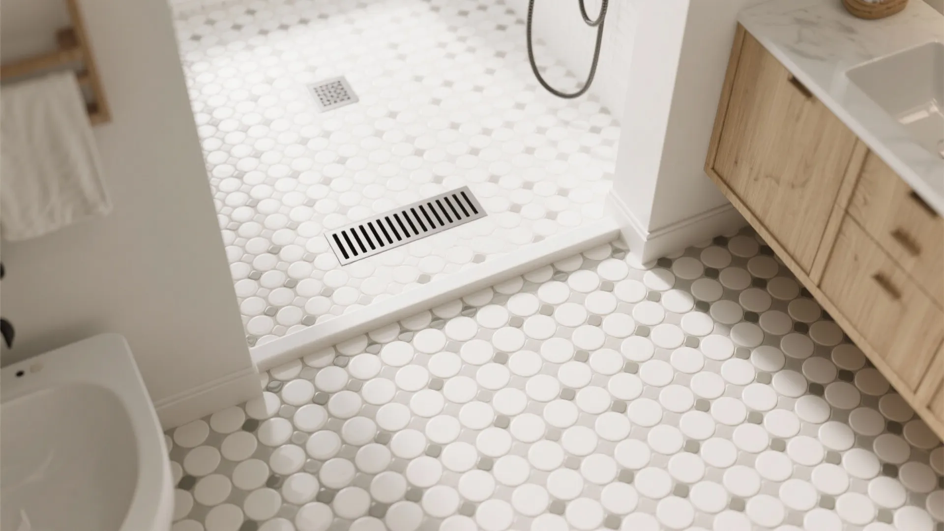 Classic Mosaic with Modern Grout for Grip and Detail