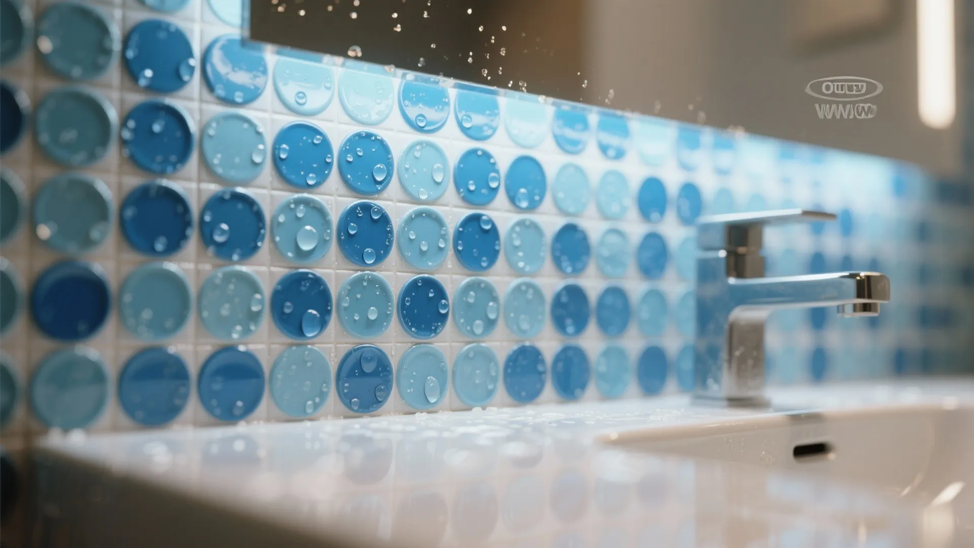 5. Bold small-format tiles as a focal point