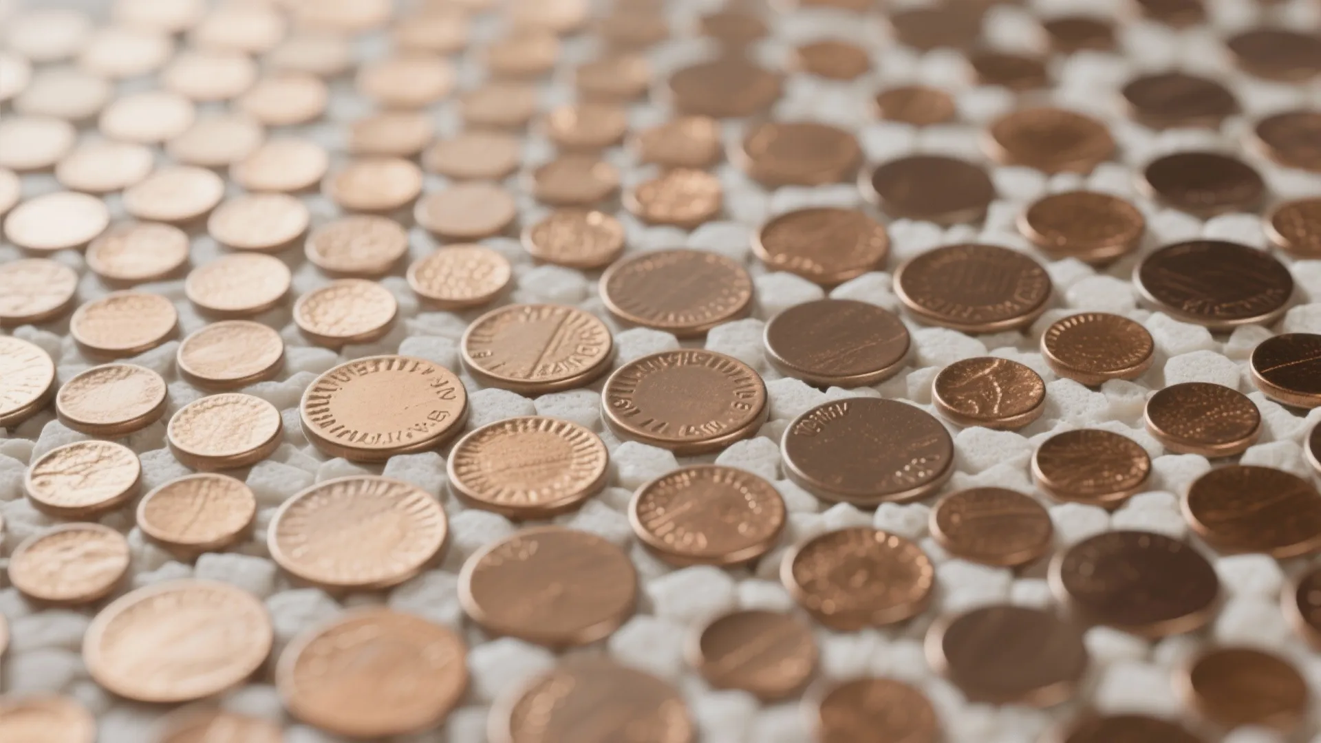 Mosaic grip: penny rounds and hex tiles