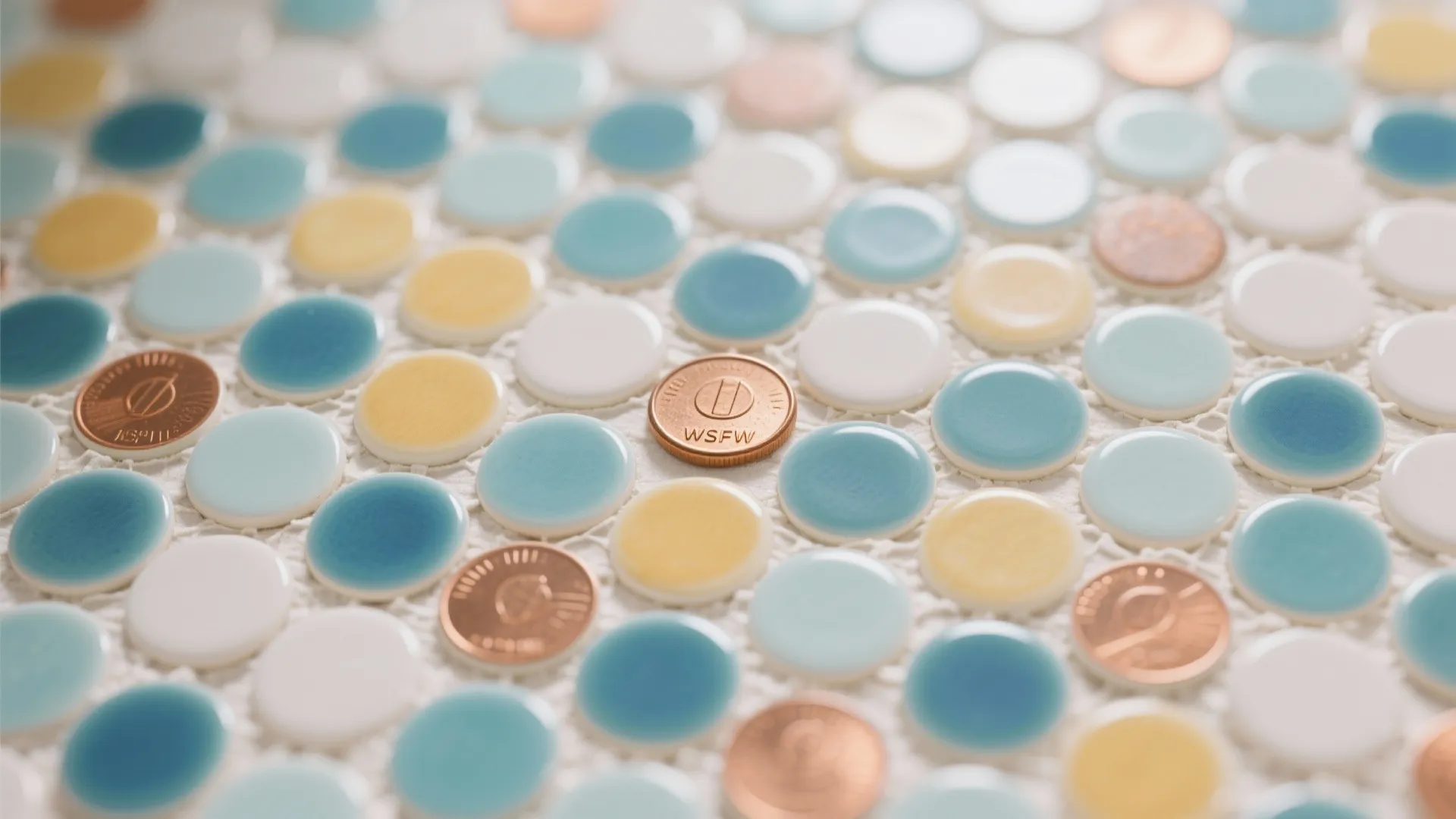 3. Penny Tiles for Playfulness